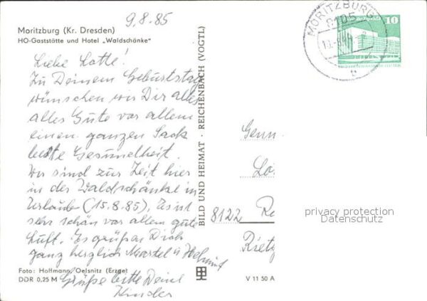 Moritzburg Sachsen HO Gaststätte und Hotel Waldschänke – Bild 2