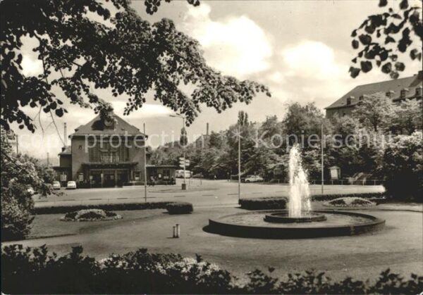 Glauchau Bahnhof Springbrunnen