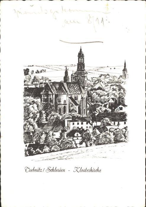 Trebnitz Trzebnica Schlesien Klosterkirche Zeichnung