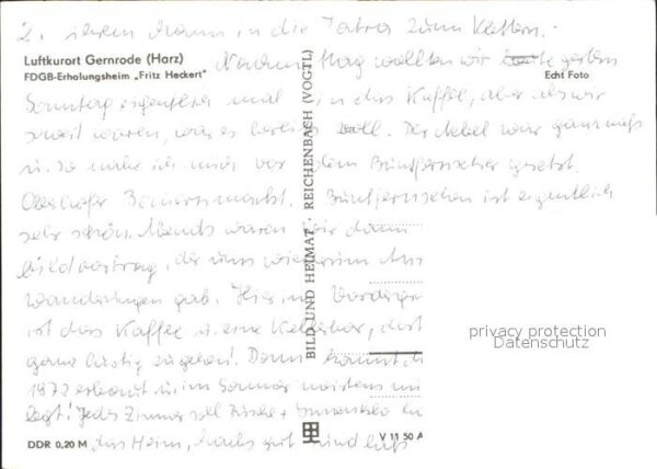 Gernrode Harz FDGB Erholungsheim Fritz Heckert – Bild 2