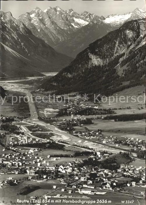 Reutte Tirol Totalansicht mit Hornbachgruppe