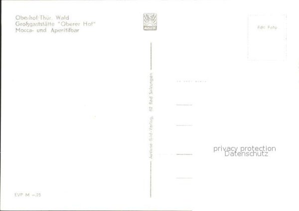 Oberhof Thueringen Grossgaststätte Oberer Hof Mocca und Ap – Bild 2