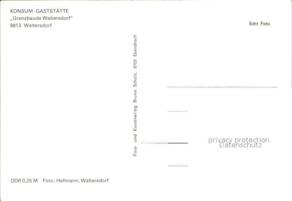 Waltersdorf Sachsen Konsumgaststätte Grenzbaude Waltersdorf – Bild 2