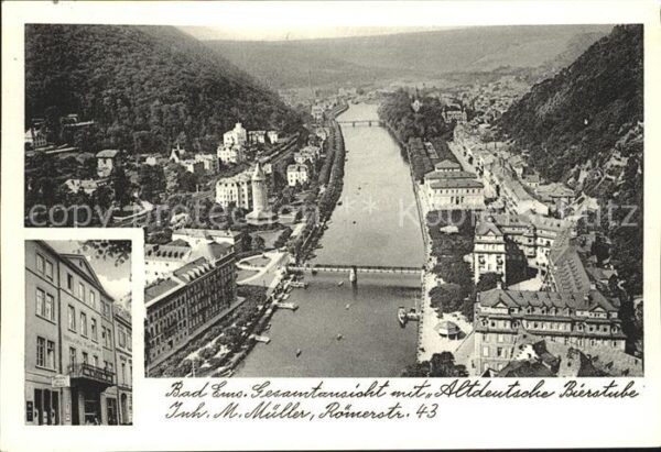 Bad Ems Gesamtansicht mit Altdeutsche Bierstube