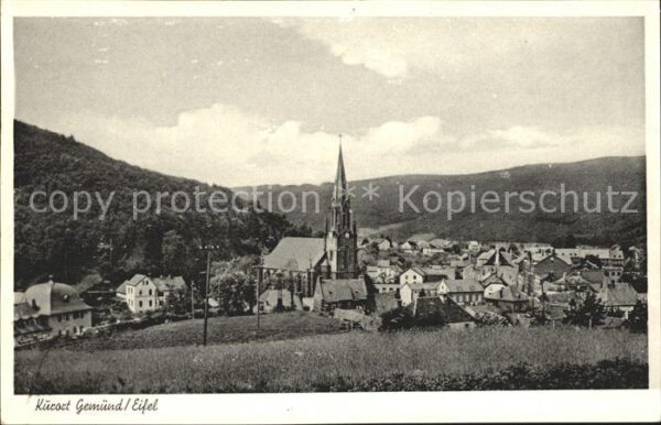 Gemuend Eifel Ortsansicht mit Kirche Kurort