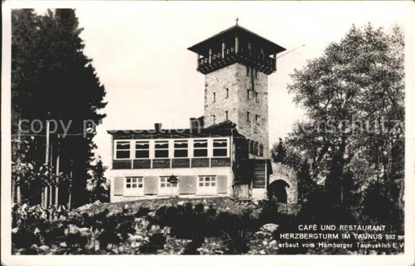 Bad Homburg Cafe Restaurant Herzbergturm erbaut vom
