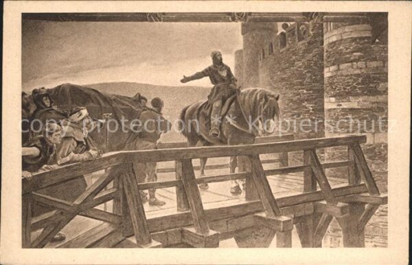 Burg Wupper Wandgemälde im Rittersaal von C. Meyer