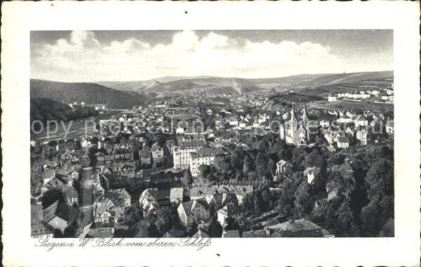 Siegen Westfalen Panorama Blick vom oberen Schloss