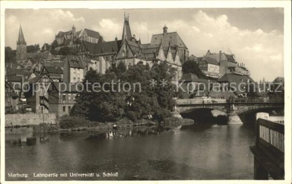 Marburg Lahn Partie an der Lahn Universität Schloss