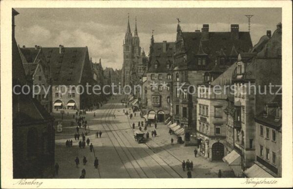 Nuernberg Königstrasse Kupfertiefdruck