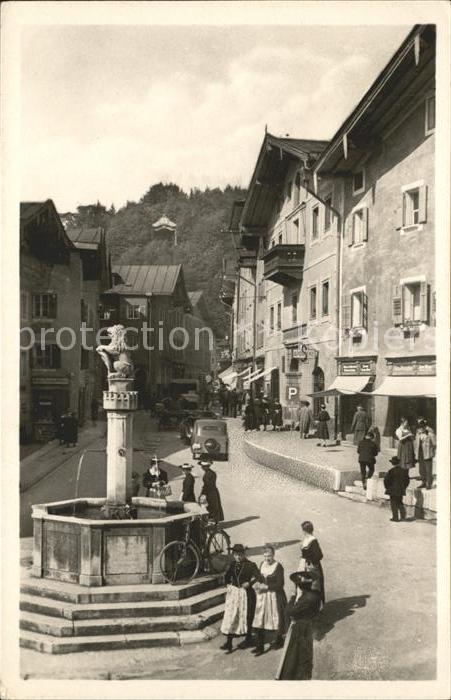 Berchtesgaden Marktplatz Brunnen