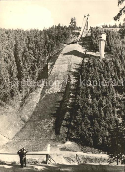 Oberhof Thueringen Sprungschanze am Rennsteig Skispringen