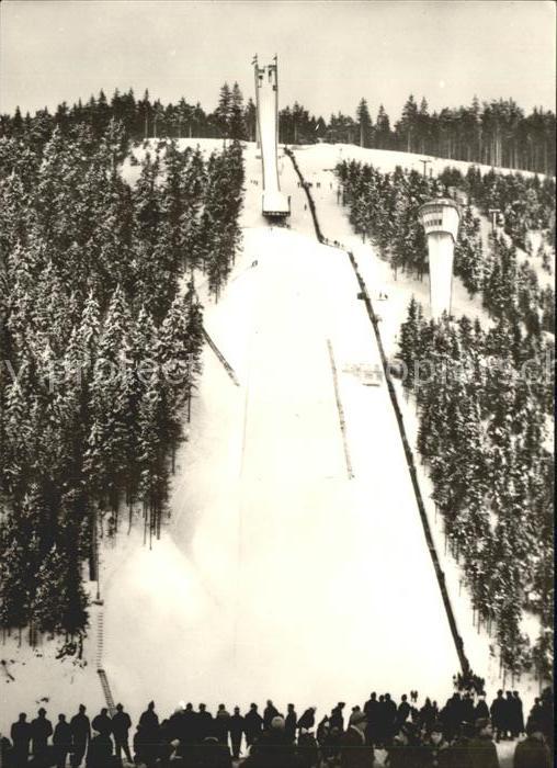 Oberhof Thueringen Schanze am Rennsteig Skispringen Winter