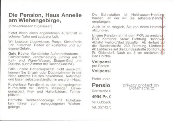 Bad Holzhausen Luebbecke Pension Haus Annelie am Wiehengebirge S – Bild 2