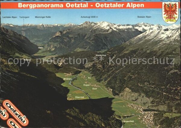 Oetz Tirol Bergpanorama Oetztal Längenfeld Oetztal