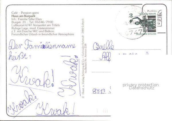 Annweiler Trifels Cafe Pension Haus am Kurpark – Bild 2