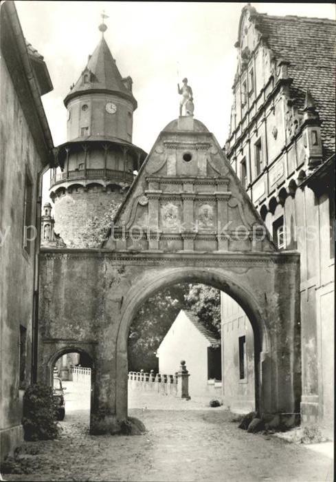 Wiesenburg Mark Schlossportal und Schlossturm