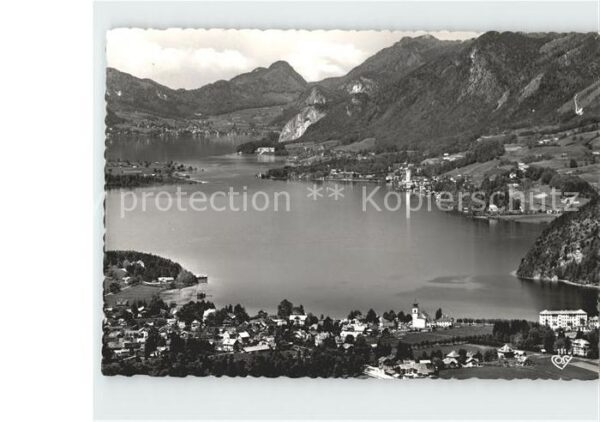 Wolfgangsee mit Strobl St Wolfgang und St Gilgen Fl