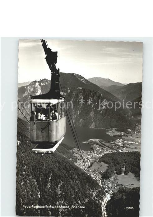 Ebensee Oberoesterreich Feuerkogel Seilschwebebahn Bergbahn Alp