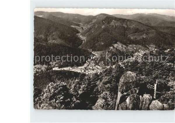 Hornberg Schwarzwald Blick vom Windeckfelsen bis Offenbachta