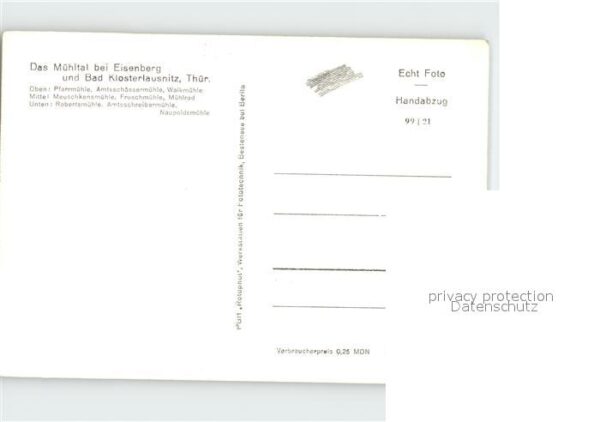 Eisenberg Thueringen Mühltal Mühlen Bad Klosterlausnitz Hand – Bild 2