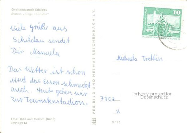 Schildau Station Junge Touristen – Bild 2