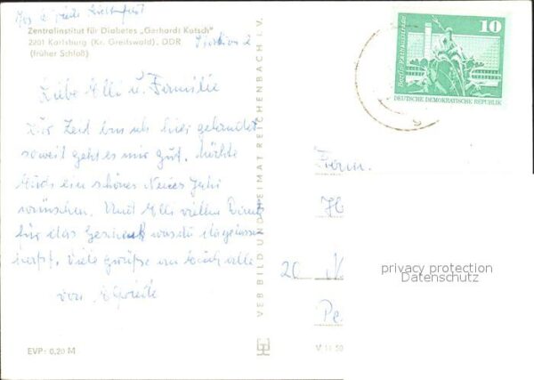 Karlsburg Greifswald Zentralinstitut Diabetes Gerhardt Katsc – Bild 2