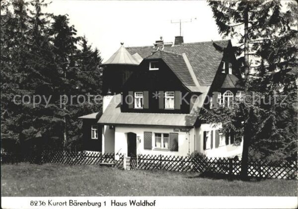 Baerenburg Sachsen Haus Waldhof