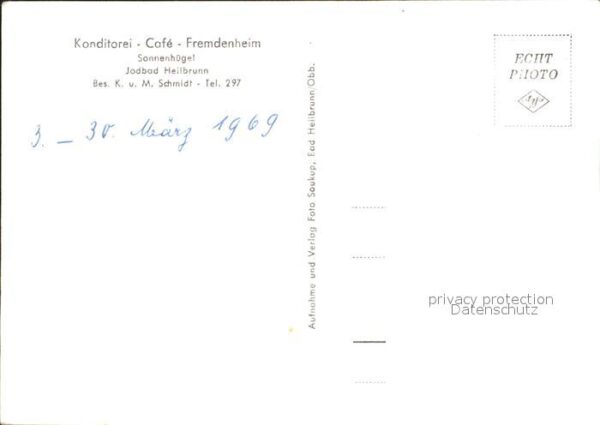 Bad Heilbrunn Konditorei Cafe Fremdenheim Sonnenhügel – Bild 2