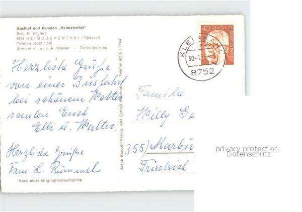 Heimbuchenthal Gasthof Pension Heimatenhof – Bild 2