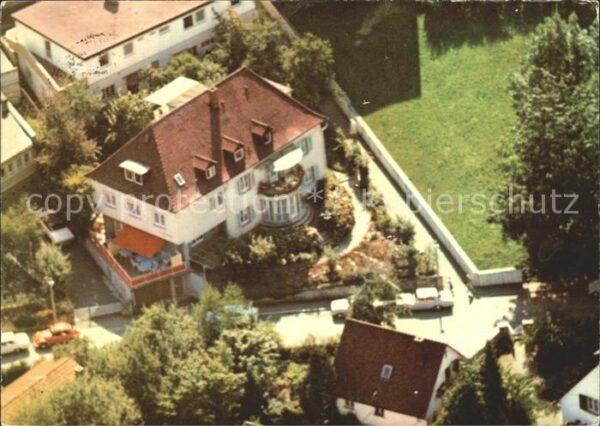 Badenweiler Fliegeraufnahme Fremdenhaus Rosenhaus K