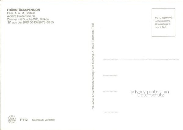 Haldensee Pension Barbist – Bild 2