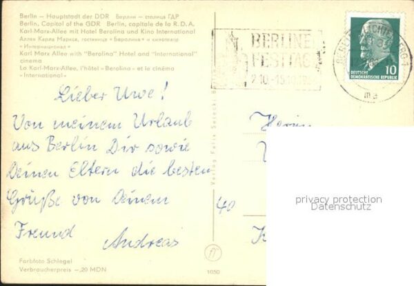 Berlin Karl Marx Allee Hotel Berolina Kino Int – Bild 2