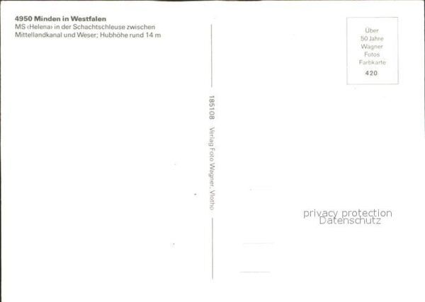 Minden Westfalen Schachtschleuse Mittellandkanal und Wes – Bild 2