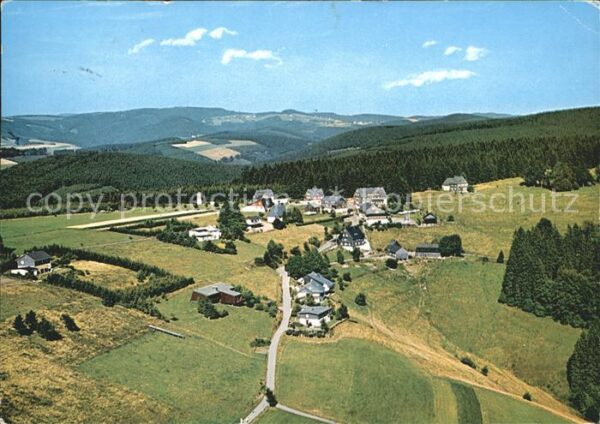 Oberkirchen Sauerland Fliegeraufnahme Gasthaus Pension Bräuti