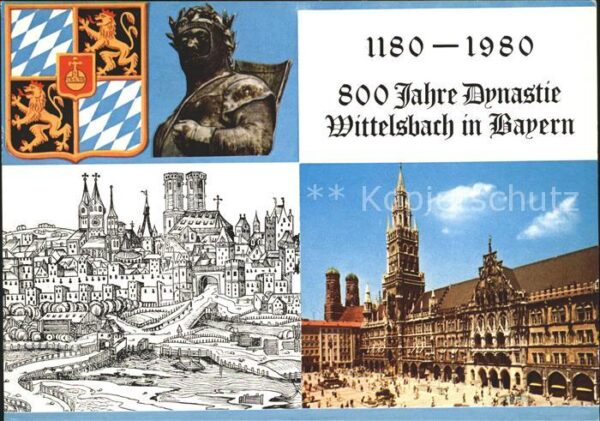 Muenchen Marienkirche mit Frauenkirche Rathaus