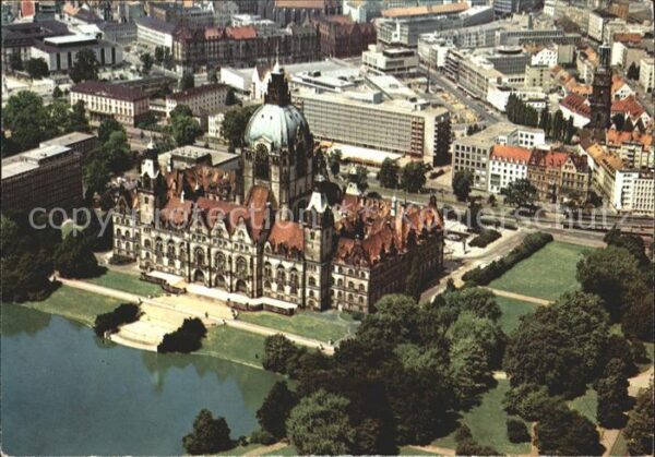 Hannover Fliegeraufnahme Rathaus