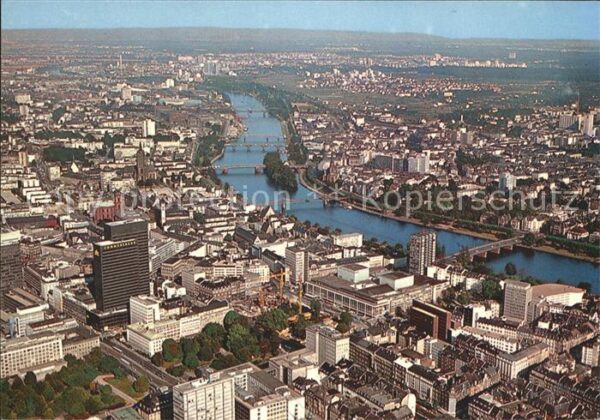 Frankfurt Main Fliegeraufnahme Mainbrücken