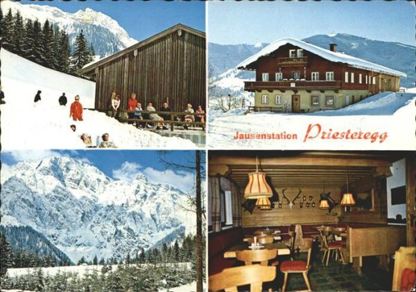 Leogang Jausenstation Priesteregg Skigebiet