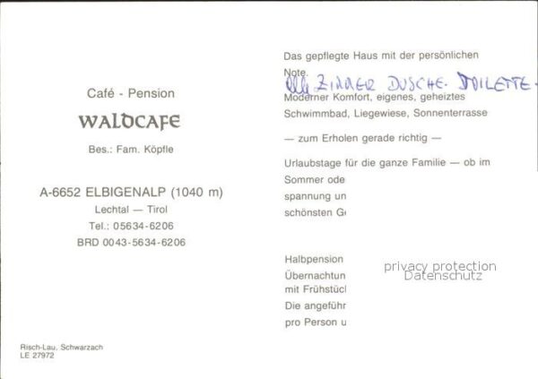 Elbigenalp Cafe Pension Waldcafe – Bild 2