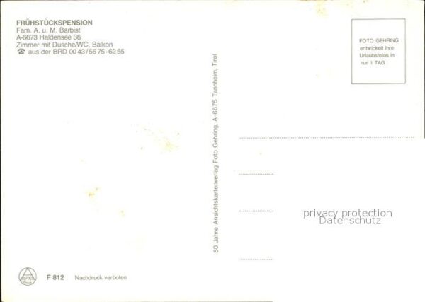 Haldensee Pension Barbist – Bild 2