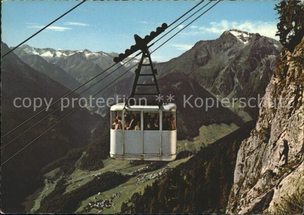 Mayrhofen Zillertal Seilbahn mit Finkenberg und Grünberg