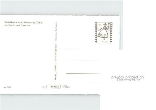 Ammersee Reliefkarte mit Wörth- und Pilsensee – Bild 2