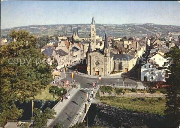 Bad Neuenahr-Ahrweiler Kurgartenbrücke mit evangelischerKirche