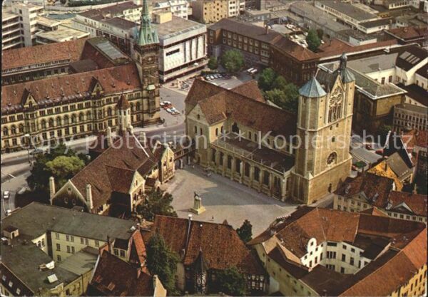 Braunschweig Fliegeraufnahme Burgplatz und Rathaus