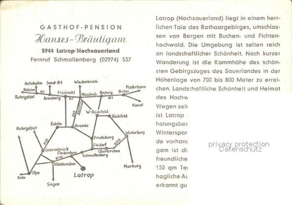 Latrop Sauerland Hotel Pension Hanses Bräutigam – Bild 2