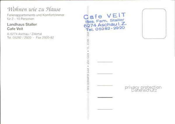 Aschau Zillertal Cafe Veit Landhaus Staller – Bild 2