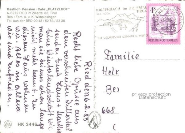 Ried Zillertal Gasthof Pension Cafe Platzlhof – Bild 2