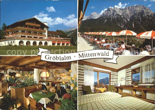 Mittenwald Bayern Berggasthaus und Cafe Gröbalm