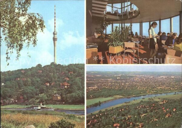 Dresden Fliegeraufnahme vom Fersehturm und Inne